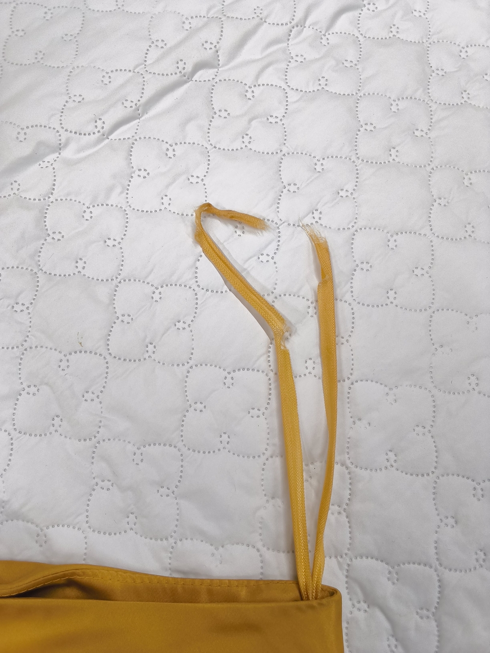 1950s Union-Made Gold Satin Swing Dress - Picture 11 of 14